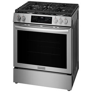 Frigidaire Gallery 30 in. 5.1 cu. ft. Air-Fry True European Convection Steam Gas Range with 5 Sealed Burners - Stainless Steel, , hires