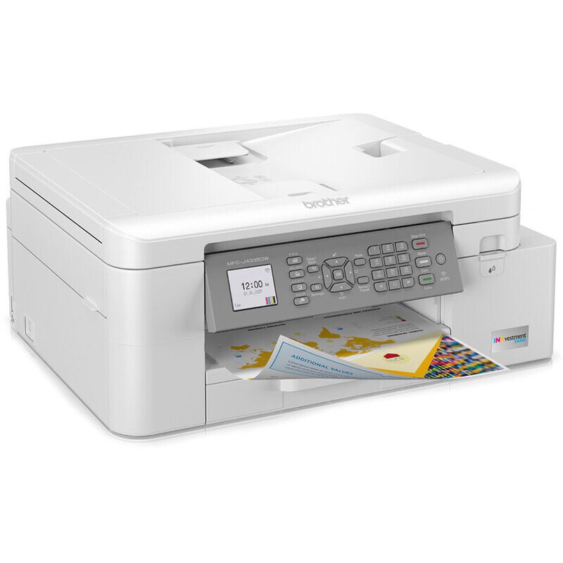 Brother - INKvestment Tank MFC-J4335DW Wireless All-in-One Inkjet Printer with up to 1-Year of Ink In-box - White/Gray, , hires