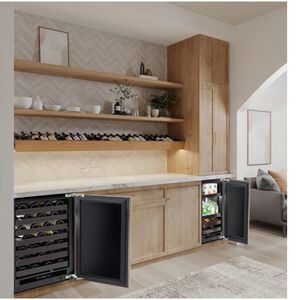 U-Line The Seamless Collection 24 in. Outdoor Undercounter Wine Cooler with Wire Racks, Single Temperature Zone & 49-Bottle Capacity - Custom Panel Ready, , hires