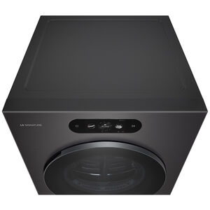 LG Signature 29 in. 9.0 cu. ft. Smart Stackable Gas Dryer with Built-In Intelligence, TurboSteam, AI Sensor Dry & Sanitize Cycle - Brushed Black Steel, , hires