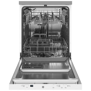 GE 24 in. Portable Dishwasher with Top Control, 54 dBA Sound Level, 12 Place Settings, 3 Wash Cycles & Sanitize Cycle - White, White, hires