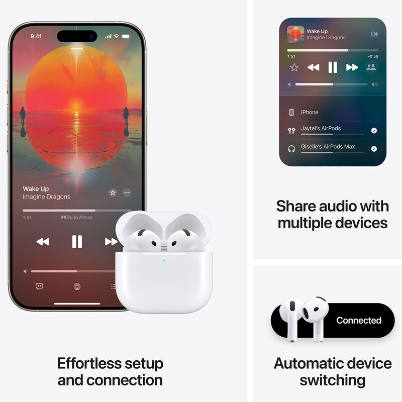 Apple - AirPods 4 with Active Noise Cancellation - White, , hires