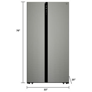 Avanti 33 in. 15.6 cu. ft. Counter Depth Side-by-Side Refrigerator - Stainless Steel, , hires