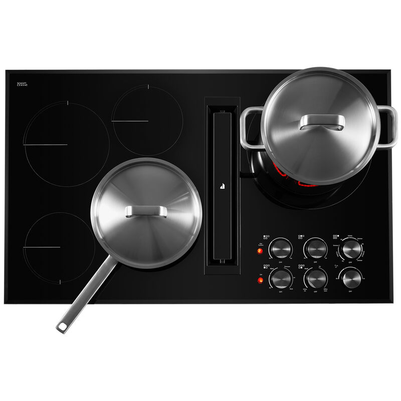 JennAir 36 in. 5-Burner Electric Cooktop with Downdraft, Simmer Burner & Power Burner - Black, , hires