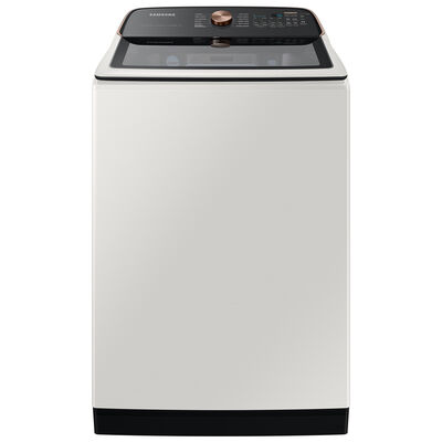 Samsung 27 in. 5.5 cu. ft. Smart Top Load Washer with Auto Dispense System - Ivory | WA55CG7500AE