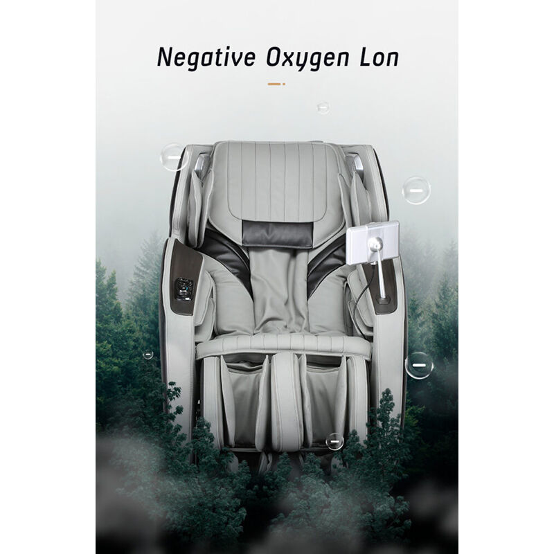 Lifesmart 4D Zero Gravity Massage Chair with Bluetooth Speakers - Gray & Black, , hires