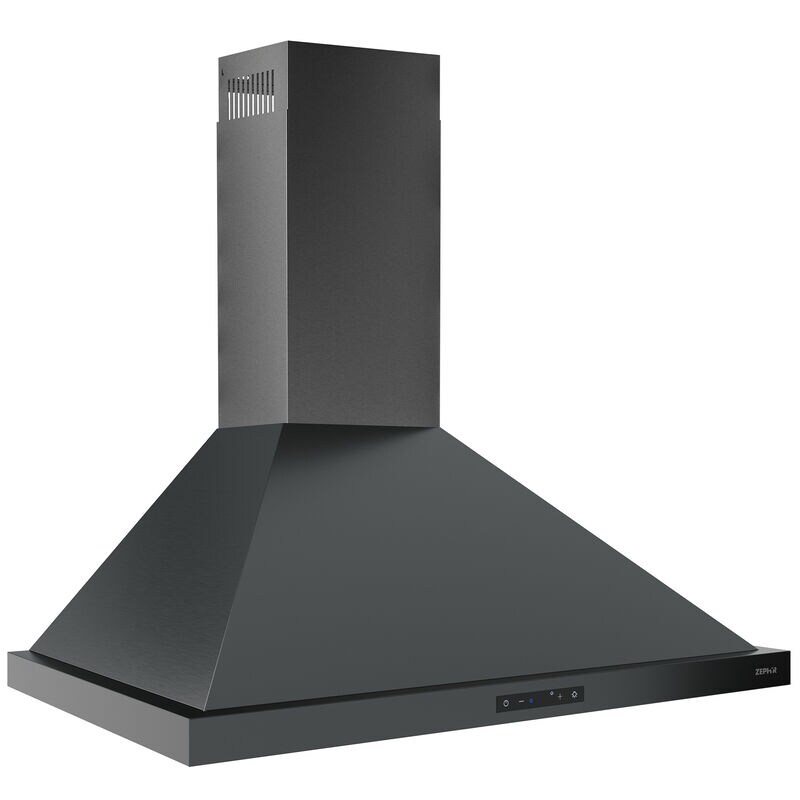 Zephyr 30 in. Convertible Chimney Style Range Hood with 600 CFM, 4 Fan Speeds & 2 LED Lights - Black Stainless, , hires