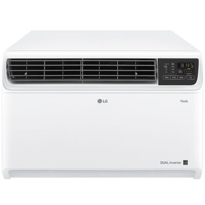 LG 18,000 BTU Smart Energy Star Window/Wall Air Conditioner with Dual Inverter, Sleep Mode & Remote Control - White | LW1822IVSM