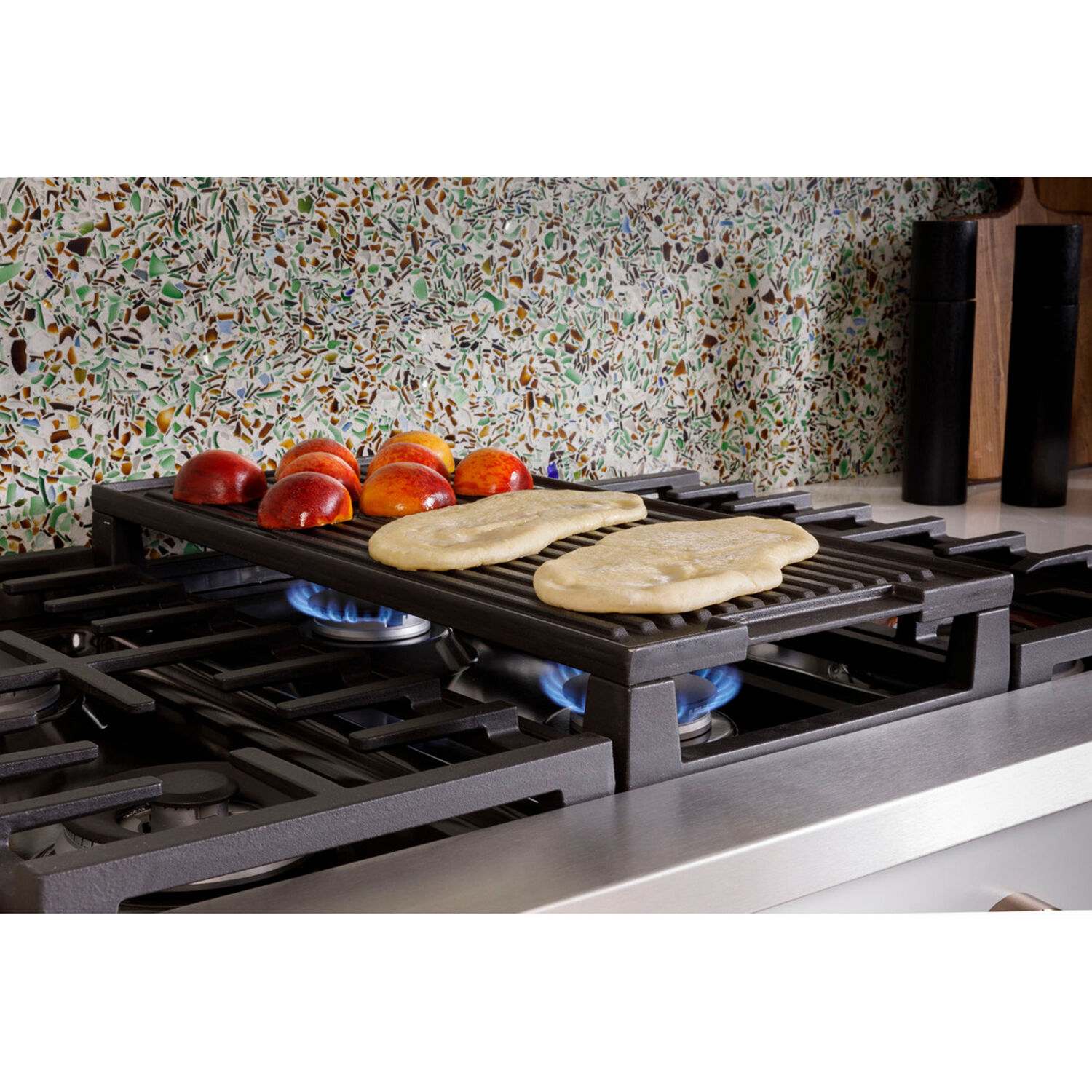 Cafe 36 in. 6-Burner Natural Gas Rangetop with Simmer Burner