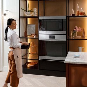 Cafe Minimal Series 30 in. 5 cu. ft. Smart Electric Single Wall Oven with True European Convection - Platinum Glass, Platinum Glass, hires