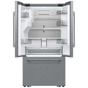 Samsung Bespoke 36 in. 29.0 cu. ft. Smart French Door Refrigerator with Ice & Water Dispenser - Fingerprint Resistant Stainless Steel, , hires