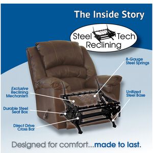 Catnapper Jet Glider Recliner - Silver, Silver, hires