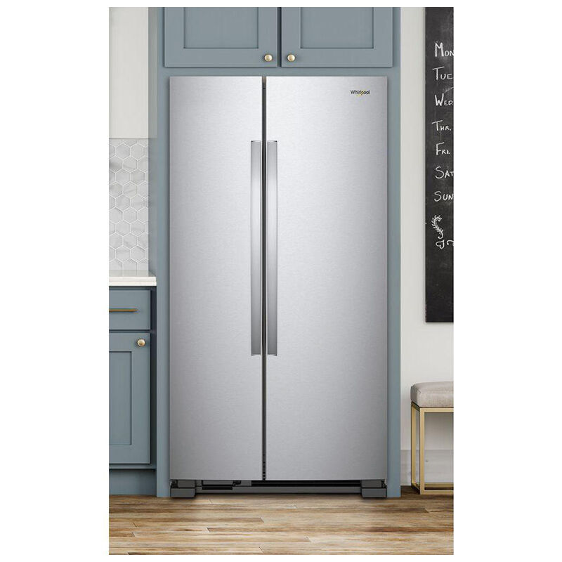 Whirlpool 33 in. 21.7 cu. ft. Side by Side Refrigerator - Monochromatic Stainless Steel, Monochromatic Stainless Steel, hires
