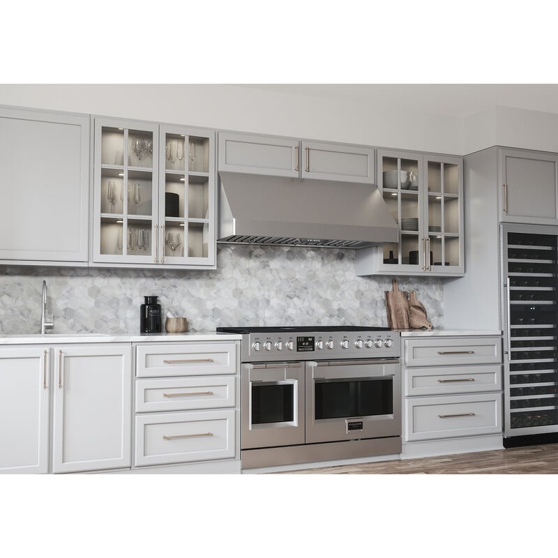 Zephyr Tempest II Series 42 in. Convertible Canopy Pro Style Style Range Hood with 650 CFM, 6 Fan Speeds & 2 LED Lights - Stainless Steel, , hires