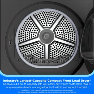 Midea 24 in. 4.4 cu. ft. Smart Stackable Ventless Electric Dryer with Heat Pump & Sensor Dry - Charcoal Gray, , hires