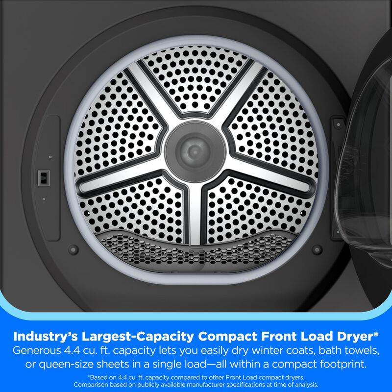 Midea 24 in. 4.4 cu. ft. Smart Stackable Ventless Electric Dryer with Heat Pump & Sensor Dry - Charcoal Gray, , hires