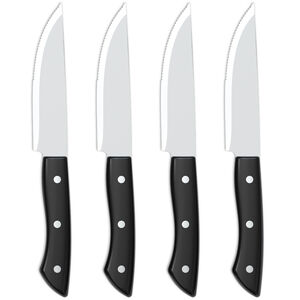 Cuisinart 4 Piece Triple Rivet Steak Knife Set - Black, , hires