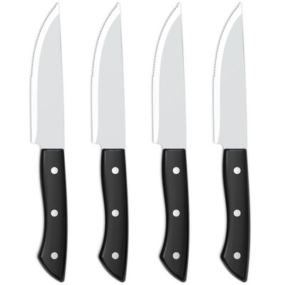 Cuisinart 4 Piece Triple Rivet Steak Knife Set - Black | C77TR-4PSK