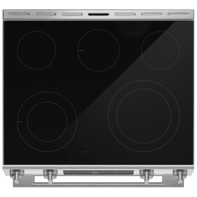 Bosch 300 Series 30 in. 5.8 cu. ft. Air-Fry Standard Convection Slide-In Electric Range with Smoothtop Burners - Stainless Steel, , hires