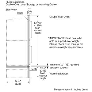 Bosch Benchmark Series 30 in. 9.2 cu. ft. Top Control Electric Double Wall Oven with True European Convection - Stainless Steel, , hires