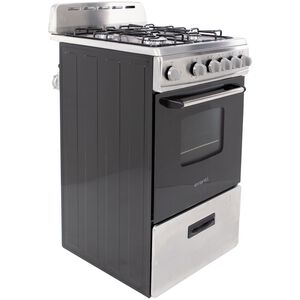 Avanti 20 in. 2.1 cu. ft. Gas Range with 4 Sealed Burners - Stainless Steel, , hires