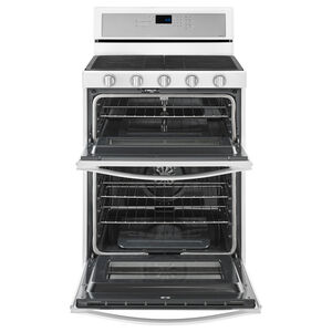 Whirlpool 30 in. 6 cu. ft. True European Convection Double Oven Gas Range with 5 Sealed Burners - White Ice, White Ice, hires
