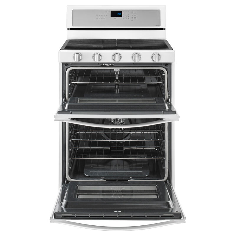 Whirlpool 30 in. 6 cu. ft. True European Convection Double Oven Gas Range with 5 Sealed Burners - White Ice, White Ice, hires
