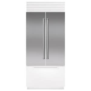 Sub-Zero Classic Series 36 in. French Door Flush Inset Stainless Steel Door Panel with Pro Handle (Must Order Quantity 2), , hires