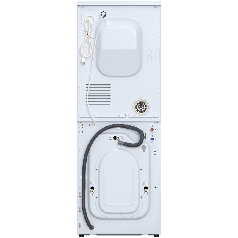 Equator Value 24 in. 2.47 cu. ft. Electric Front Load Laundry Center with Sensor Dry, Pet & Sanitize Cycle - White, , hires