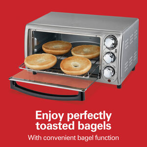 Hamilton Beach 4-Slice Toaster Oven - Stainless Steel, , hires