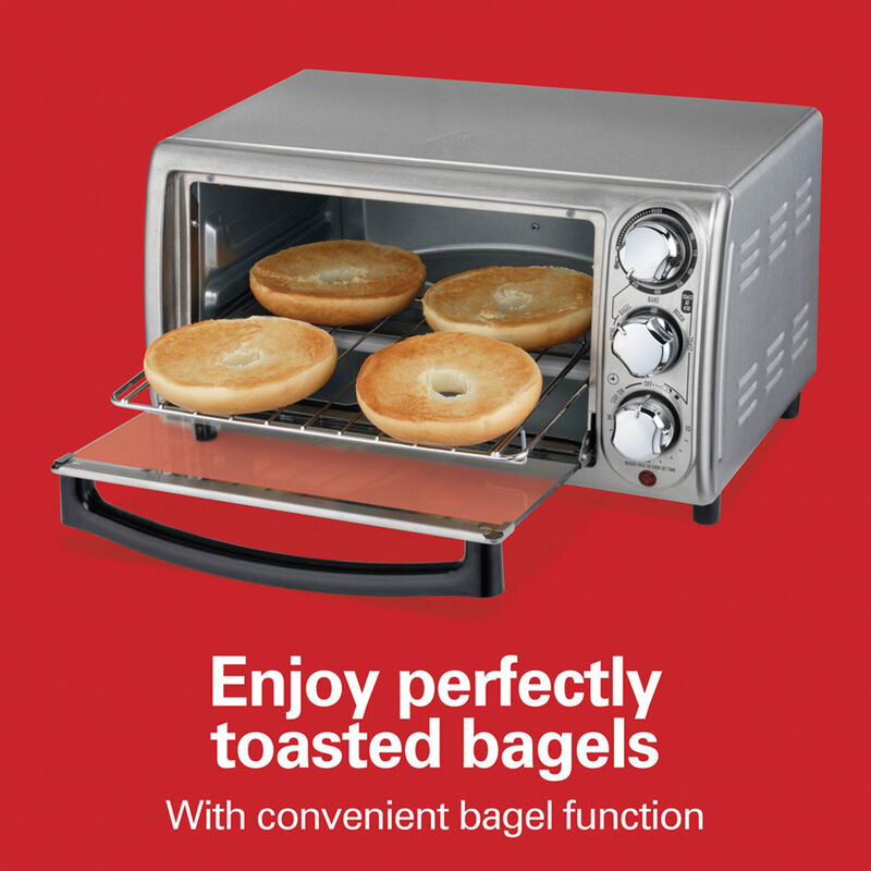 Hamilton Beach 4-Slice Toaster Oven - Stainless Steel, , hires