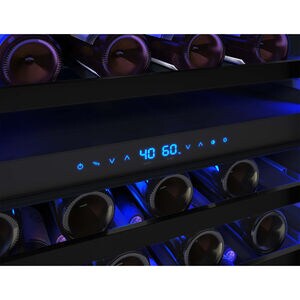 Zephyr Presrv Series 24 in. Undercounter Wine Cooler with Wood Racks, Dual Temperature Zones & 45 Bottle Capacity - Custom Panel Ready, , hires
