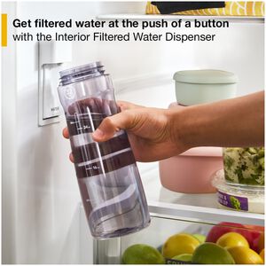 Whirlpool 36 in. 29.8 cu. ft. 4-Door French Door Refrigerator with Internal Water Dispenser - Black Stainless Steel with PrintShield Finish, Black Stainless Steel with PrintShield Finish, hires