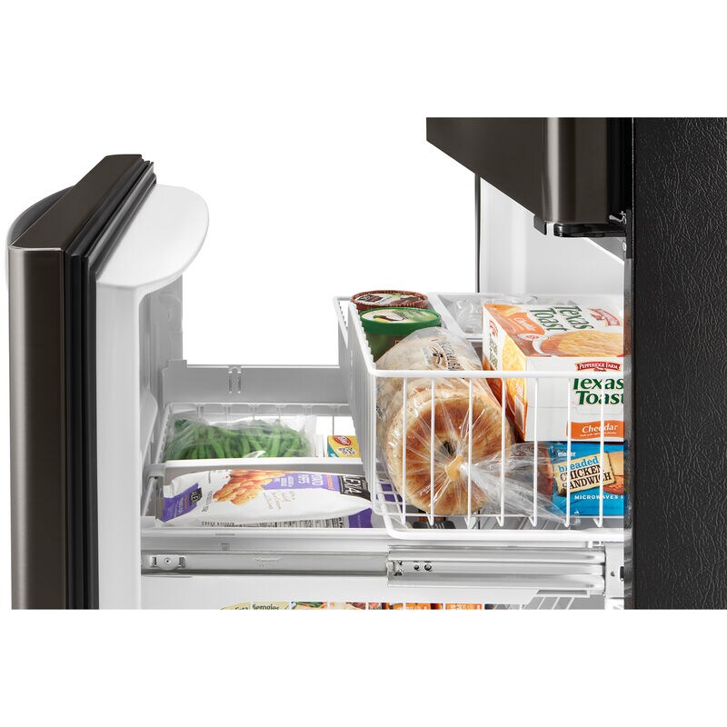 Whirlpool 33 in. 22.1 cu. ft. Bottom Freezer Refrigerator with Ice Maker - Black Stainless, Black Stainless, hires