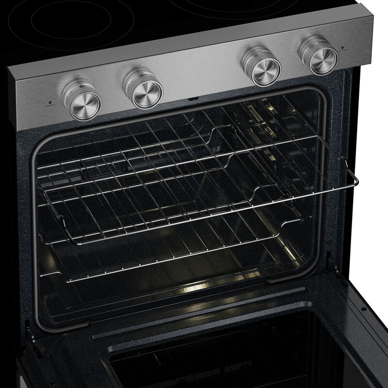 KitchenAid 30 in. 5.3 cu. ft. Smart Air-Fry True European Convection Electric Range with Radiant Burners - Fingerprint Resistant Stainless Steel, , hires