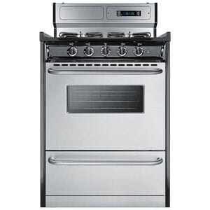 Summit 24 in. 2.9 cu. ft. Gas Range with 4 Sealed Burners - Stainless Steel, , hires