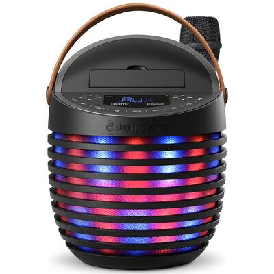 Singing Machine SMC2020 SingCast One - Video Casting Karaoke System with Bluetooth, Light Show & Voice Changing Effects | SMC2020