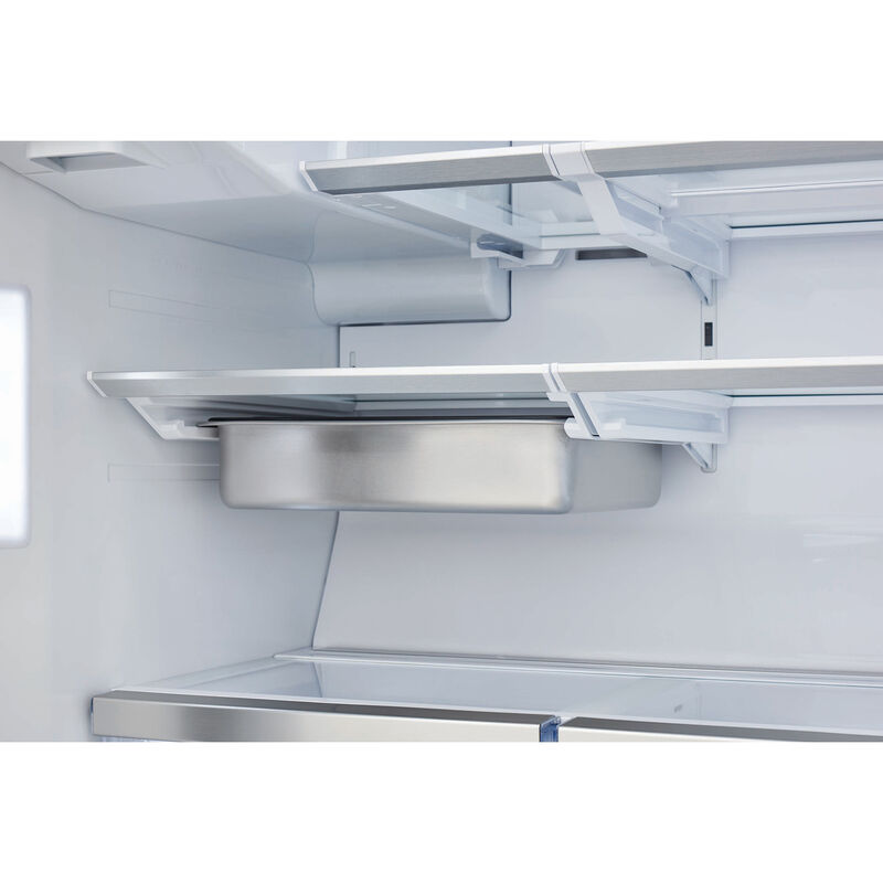 Frigidaire Gallery 36 in. 21.5 cu. ft. Counter Depth 4-Door French Door Refrigerator with External Ice & Water Dispenser and Custom-Flex Temp Zone- Stainless Steel, , hires