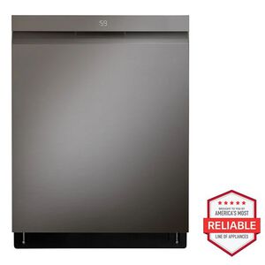 LG 24 in. Top Control Smart Dishwasher with 42 dBa Sound Level, 3rd-Rack, Dynamic Heat Dry & Pocket - PrintProof Black Stainless Steel, PrintProof Black Stainless Steel, hires