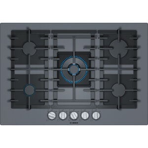 Bosch Benchmark 30 in. 5-Burner Natural Gas Cooktop with Simmer Burner - Gray, , hires