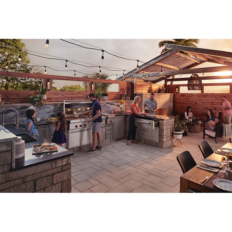 Wolf Designer 54 in. 5-Burner Built-In Natural Gas Grill with Rotisserie & Sear Burner - Stainless Steel, , hires