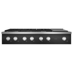 Cafe 48 in. 6-Burner Natural Gas Rangetop with Griddle, Simmer Burner & Power Burner - Matte Black, Matte Black, hires