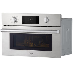 SKS 30 in. 1.7 cu. ft. 950W Smart Built-In Microwave with Convection & Sensor Cooking - Stainless Steel, , hires