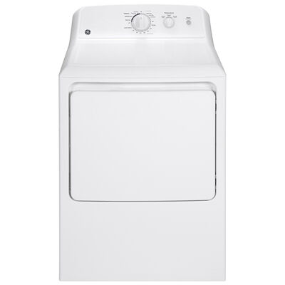 GE 27 in. 6.2 cu. ft. Electric Dryer with Aluminized Alloy Drum - White | GTX22EASKWW
