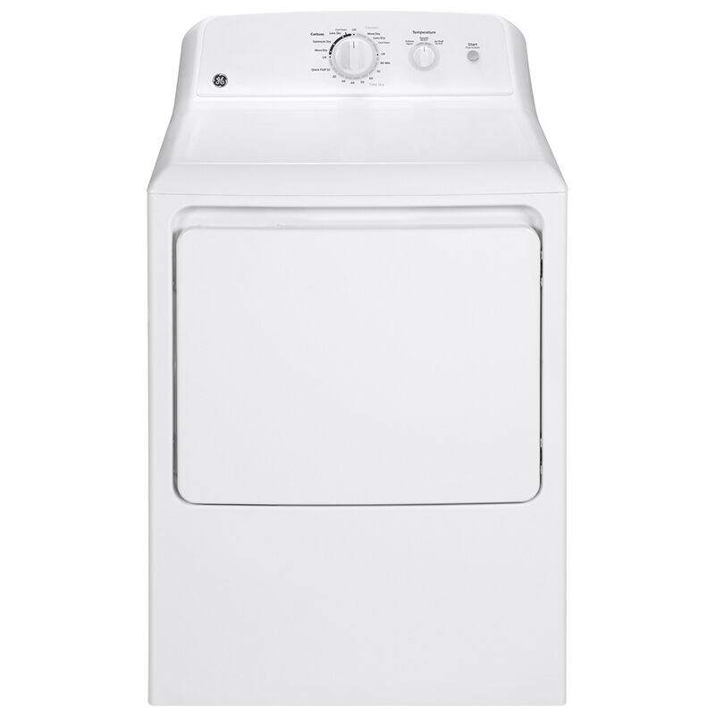 GE 27 in. 6.2 cu. ft. Electric Dryer with Aluminized Alloy Drum - White, , hires