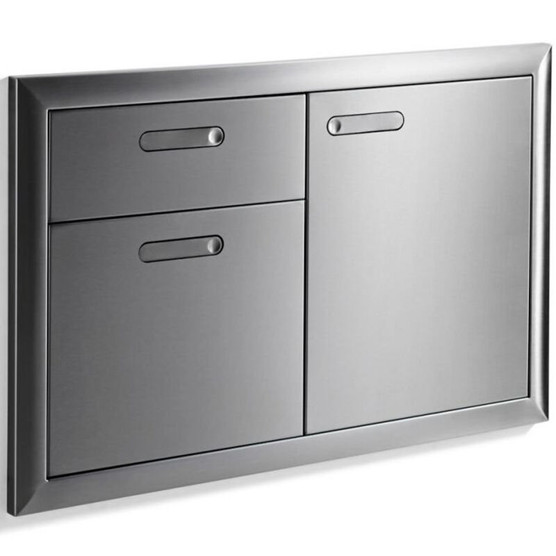 Lynx Ventana 36 in. Storage Door & Double Drawer Combination - Stainless Steel, , hires