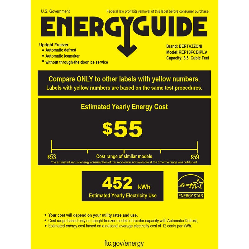 Bertazzoni 18 in. 8.6 cu. ft. Built-in 4-Drawers Upright Freezer with Ice-Maker & Adjustable Shelves - Custom Panel Ready, , hires