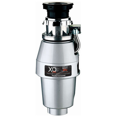 XO 1/2 HP Batch Feed Waste Disposer with 2850 RPM & Noise Reducing Insulation - Stainless Steel | XOD12HPBF