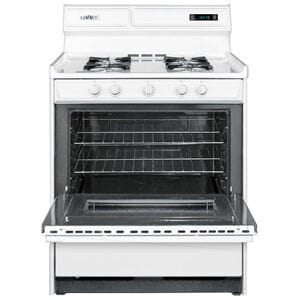 Summit 30 in. 3.7 cu. ft. Gas Range with Open Burners - White, , hires