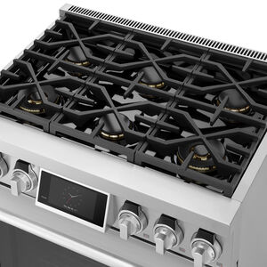SKS 36 in. 6.3 cu. ft. Smart Standard Convection Gas Range with 6 Sealed Burners - Stainless Steel, , hires